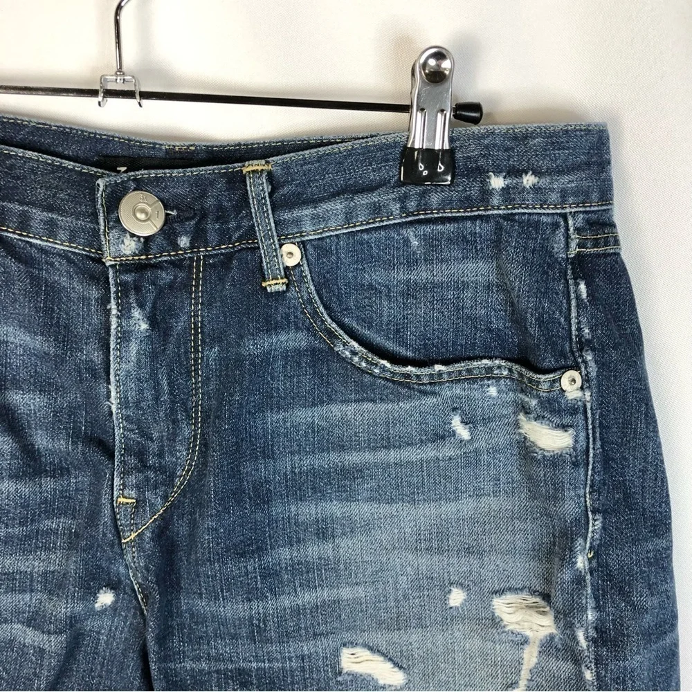 3X1 NYC Dark Blue Distressed Denim‎ Cut Off Shorts 29